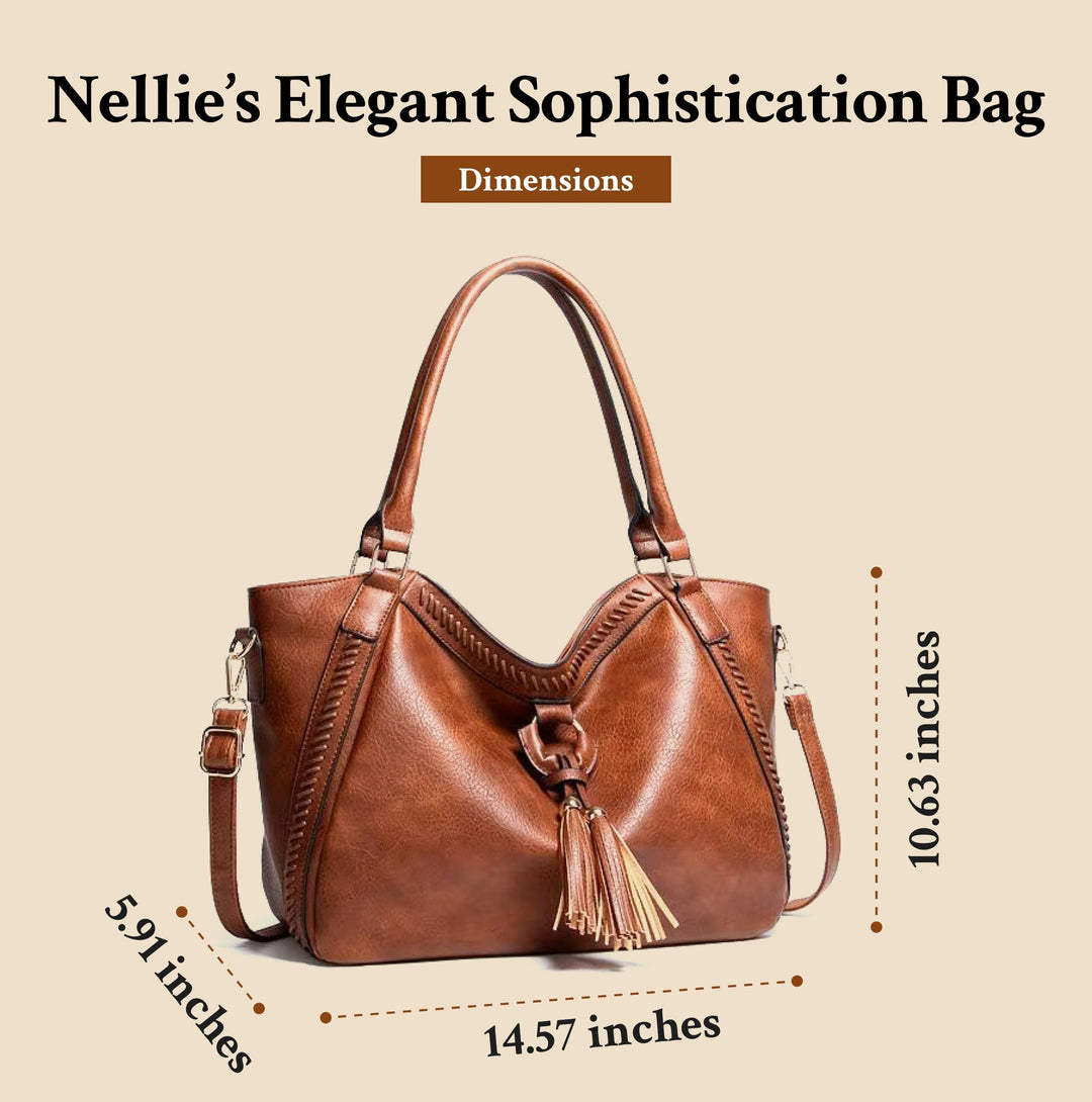 Nellie's Chic Leather Shoulder Bag | Elegant Sophistication
