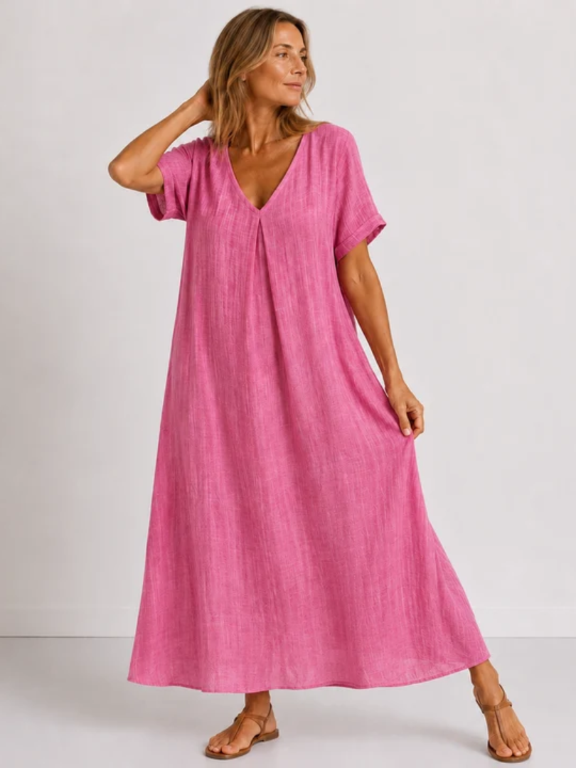 Viola | Relaxed V-Neck Maxi Dress