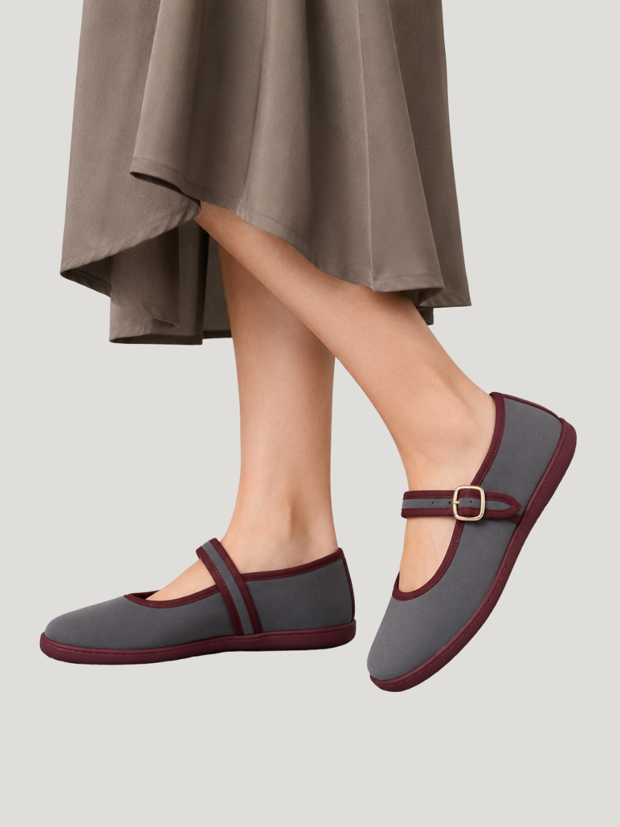Alexandra - Adjustable Strap Ballet Flats