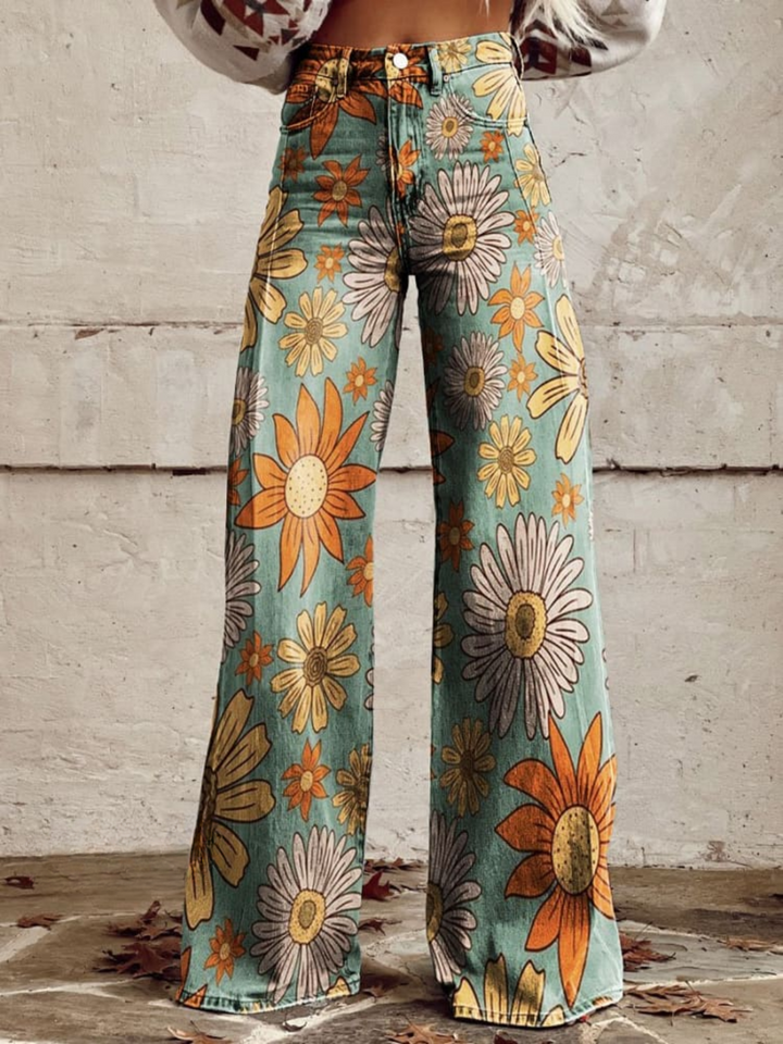 CIRILLA | RETRO FLORAL PANTS