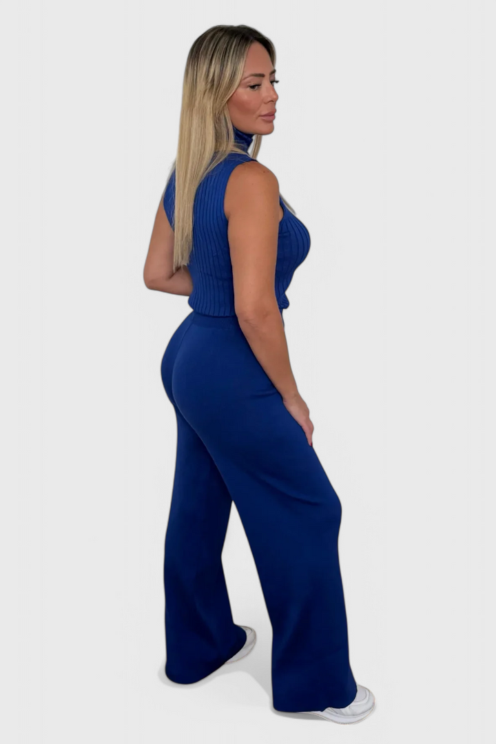 Mahalia Elegant Cut 3-Piece Soft Knit Ensemble