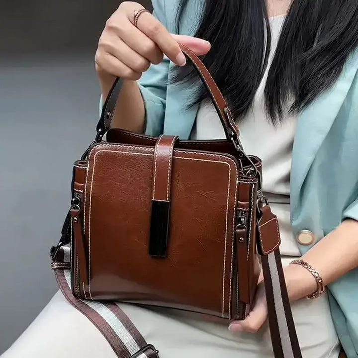Chic Authentic Leather Crossbody Bag