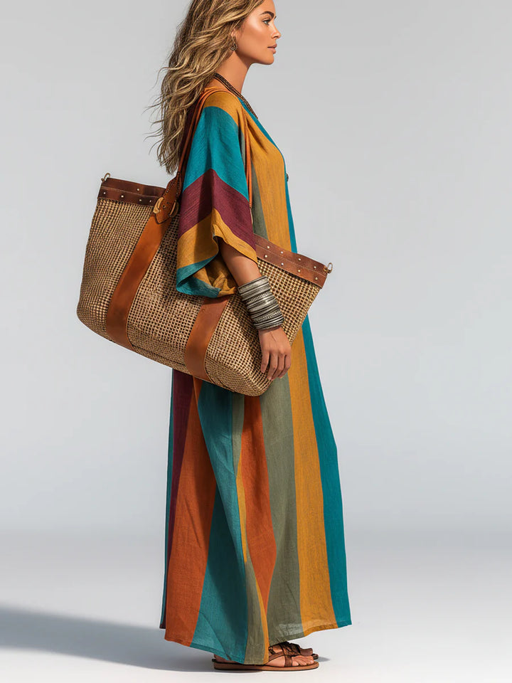 Lena™ | Women's Casual Short Sleeves Maxi Dress