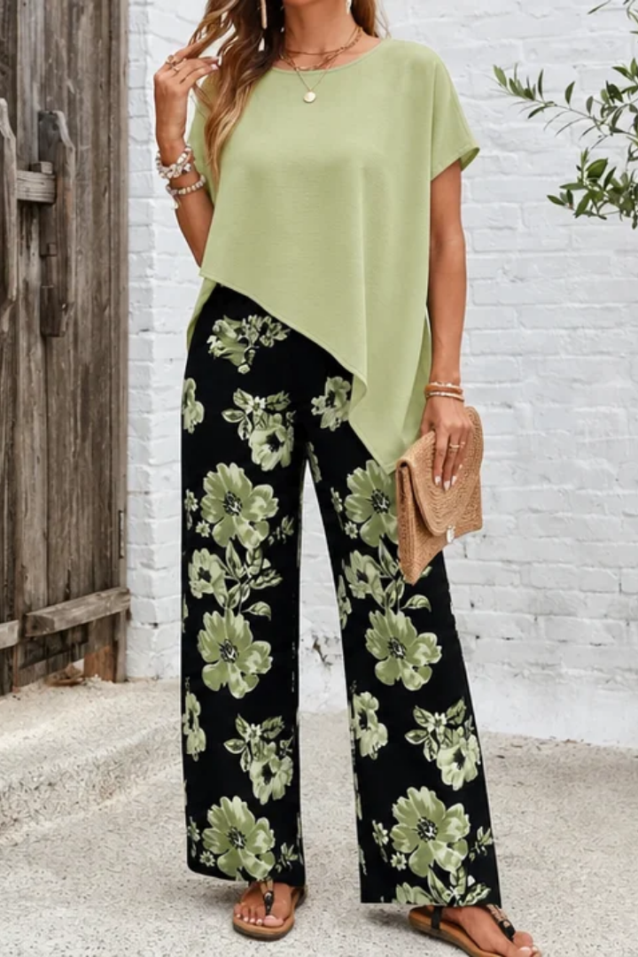 Janet™ |  Comfortable Elastic Waist Two-Piece Set