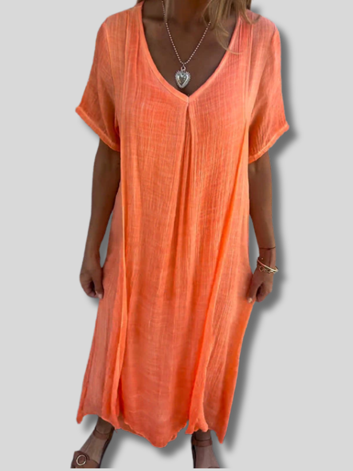 Violet | Loose-Fit V-Neck Dress