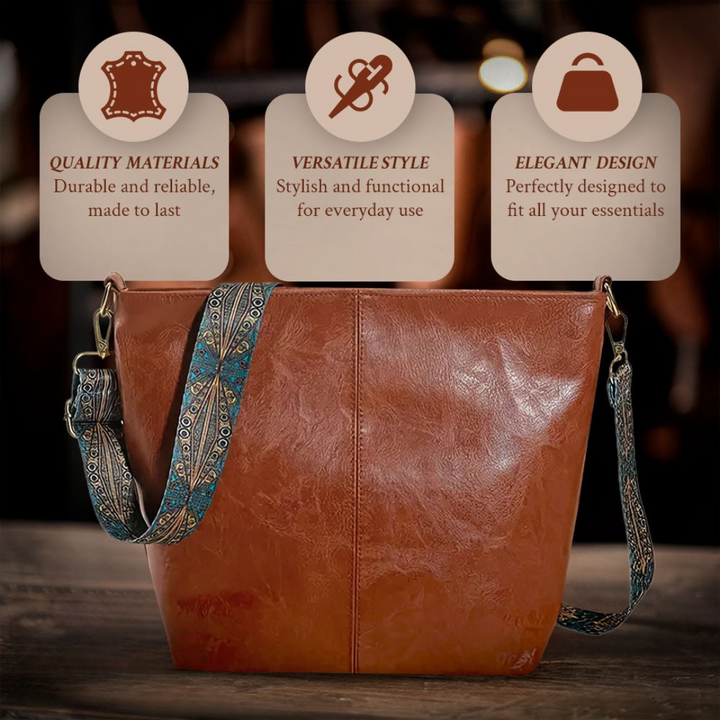 Chelsey's Timeless Elegance | Leather Shoulder Bag