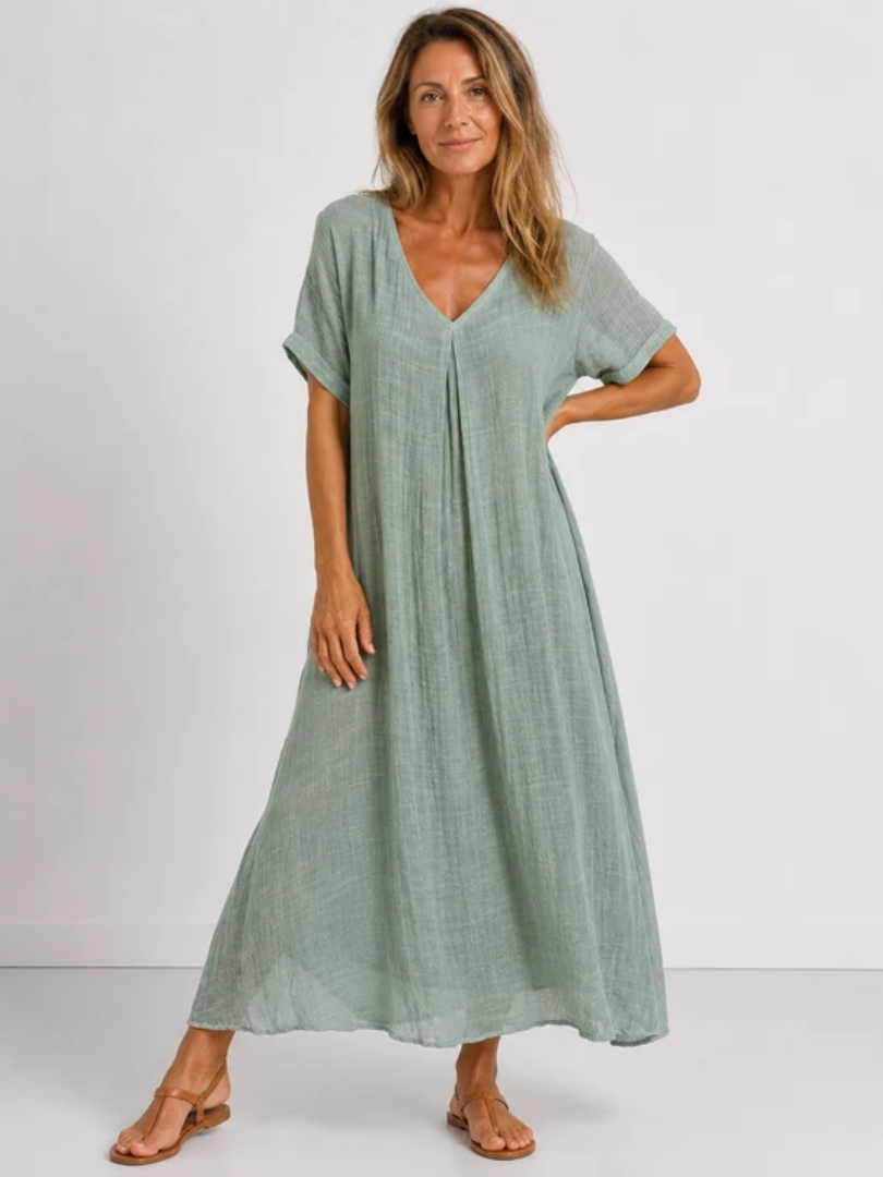 Viola | Relaxed V-Neck Maxi Dress