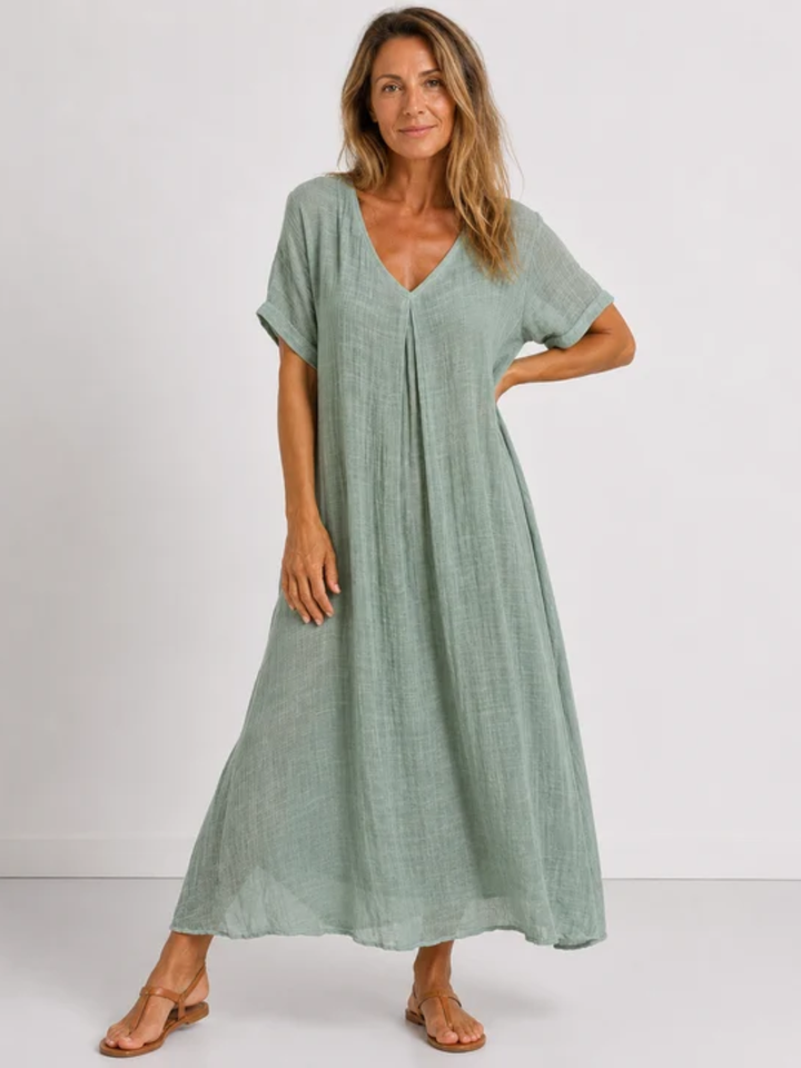 Viola | Relaxed V-Neck Maxi Dress