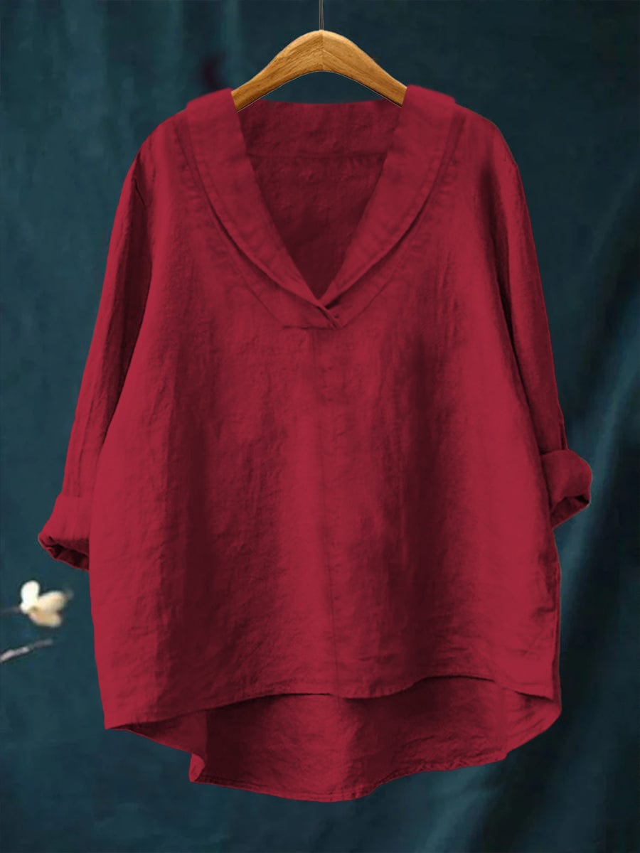 Samantha | Elegant Linen Summer Blouse