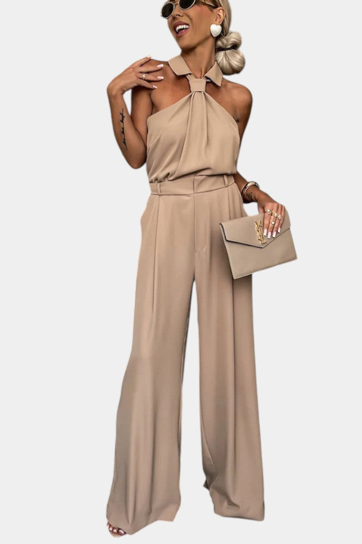 Sibyl Halter Ensemble with Flowing Silhouette