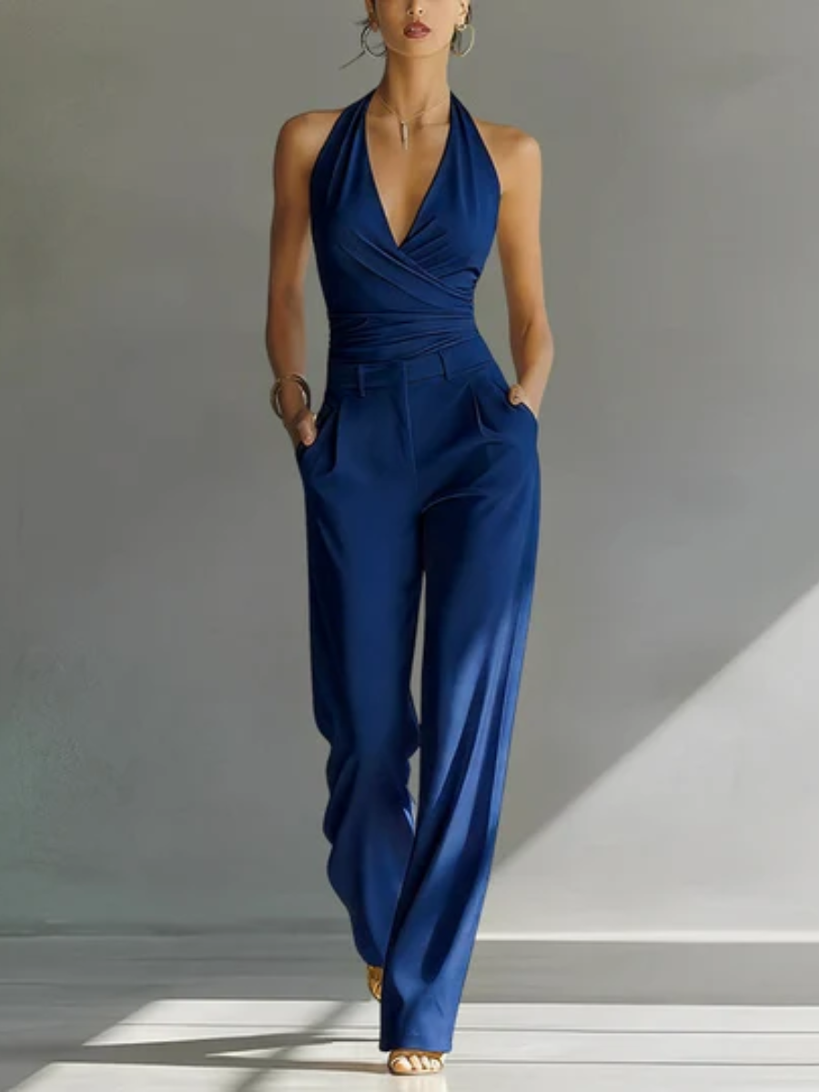 Harriett™ | Flattering Halter-Neck Jumpsuit