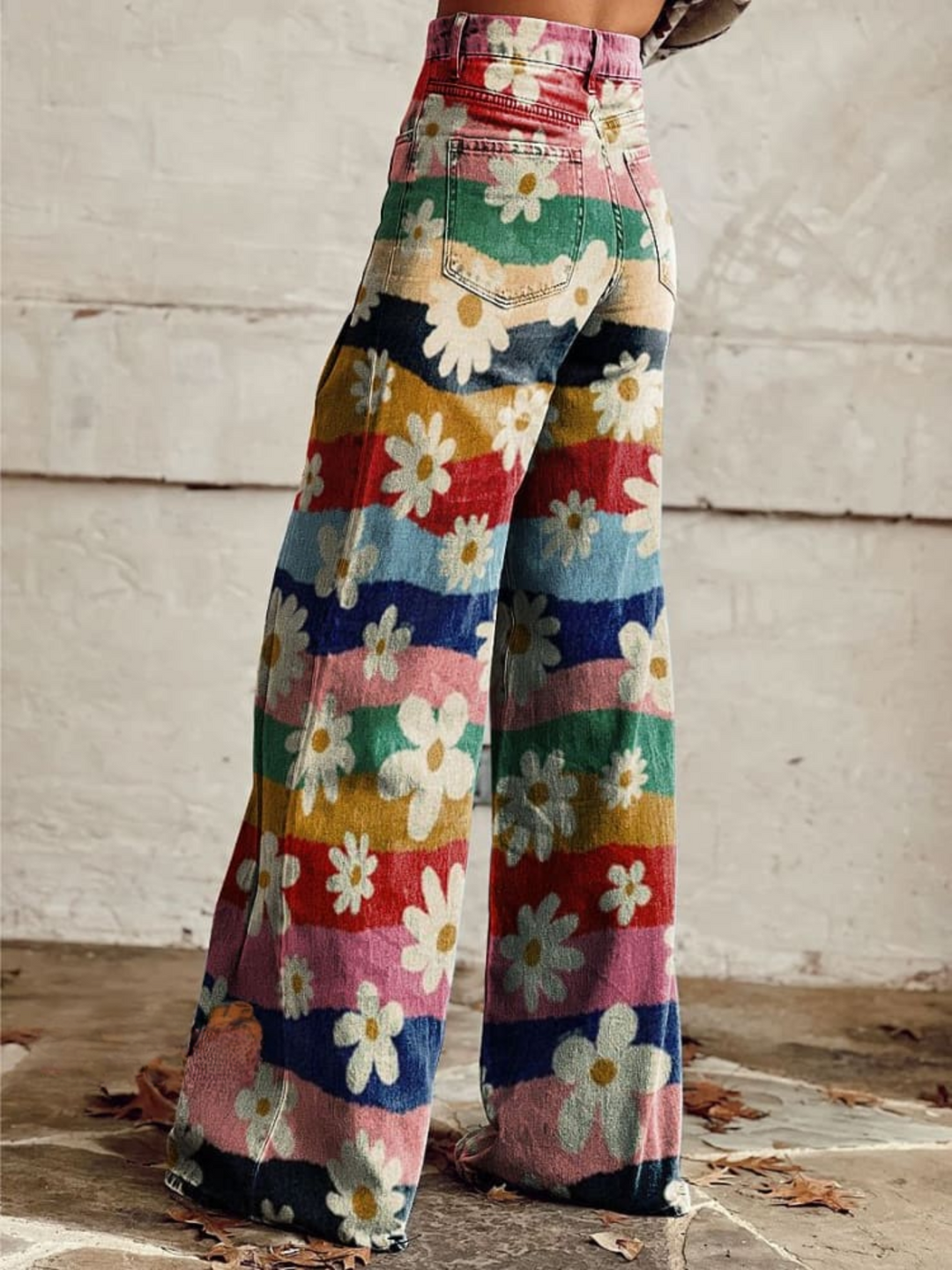 Savannah | Vintage Floral High-Waisted Flare Trousers