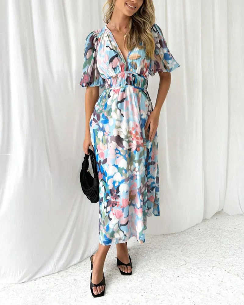 Kristin™ | Bohemian Pink Maxi Dress