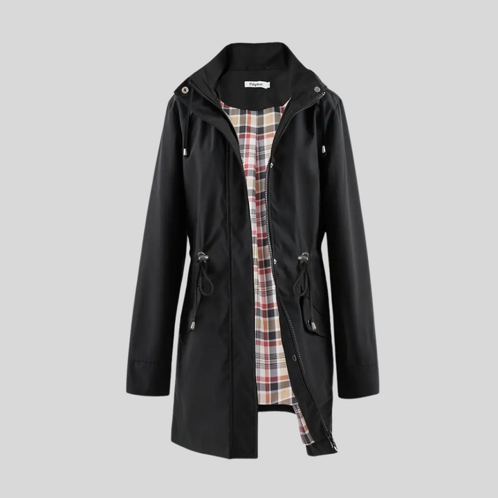 Doemi Fitted Silhouette Long Sleeve Raincoat