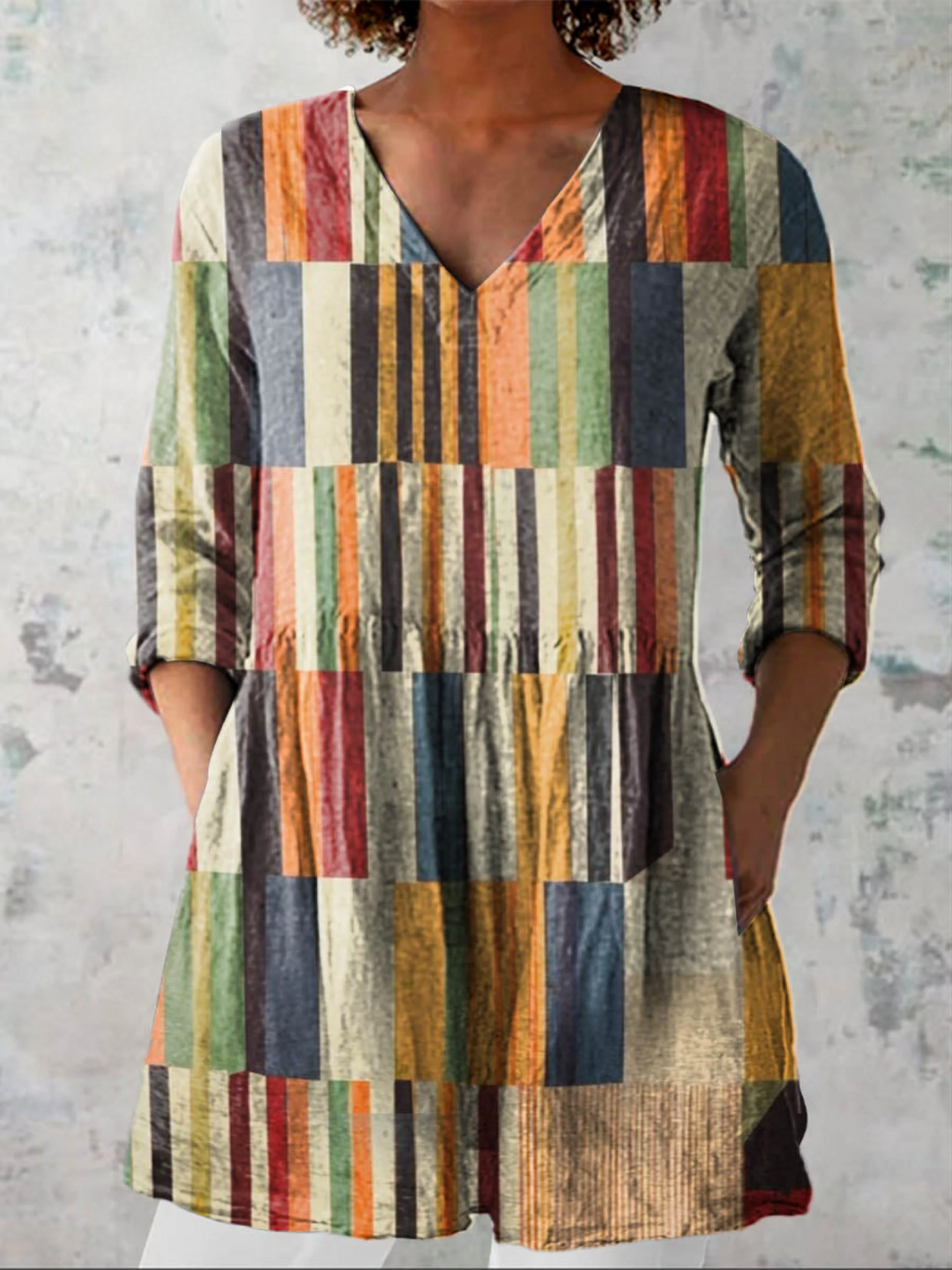 Sophia | Long Blouse with V-Neck