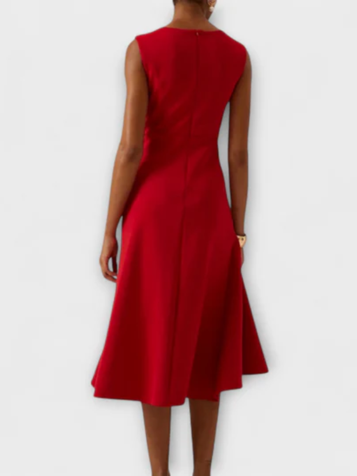 Mireya™ | Draped Waist Midi Dress
