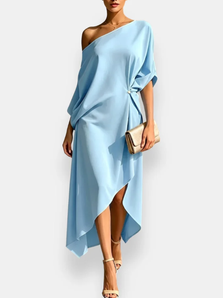 Milena™ | Asymmetrical draped dress