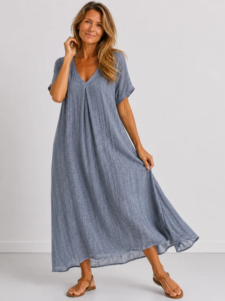 Viola | Relaxed V-Neck Maxi Dress