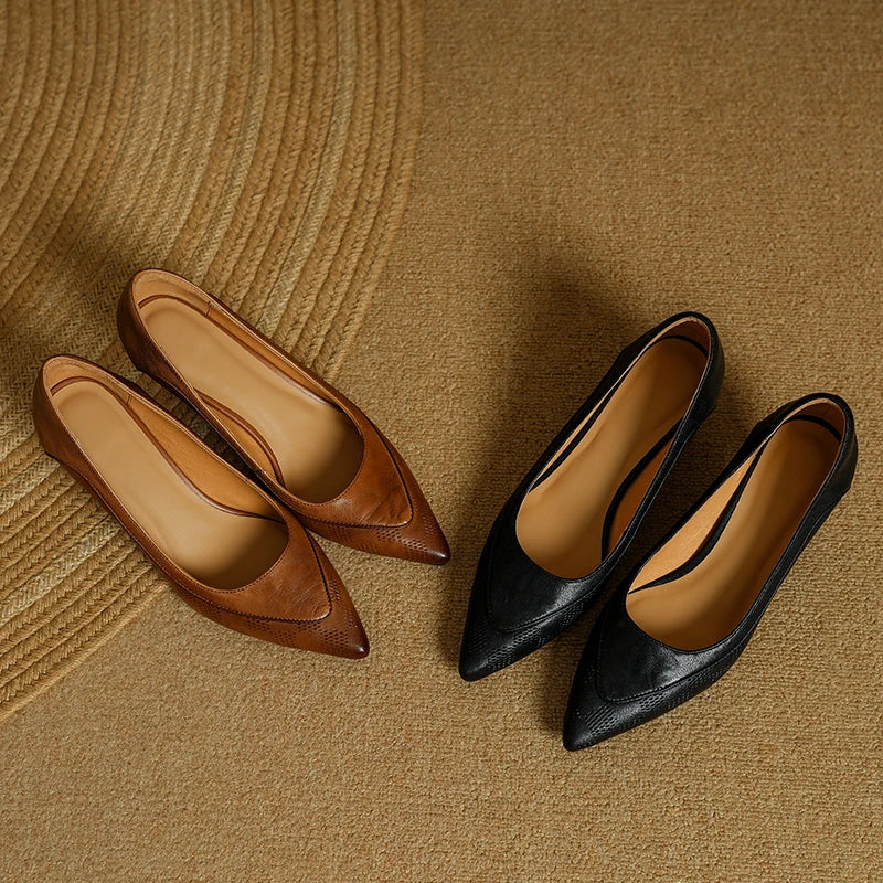 Belle Genuine Leather Heels