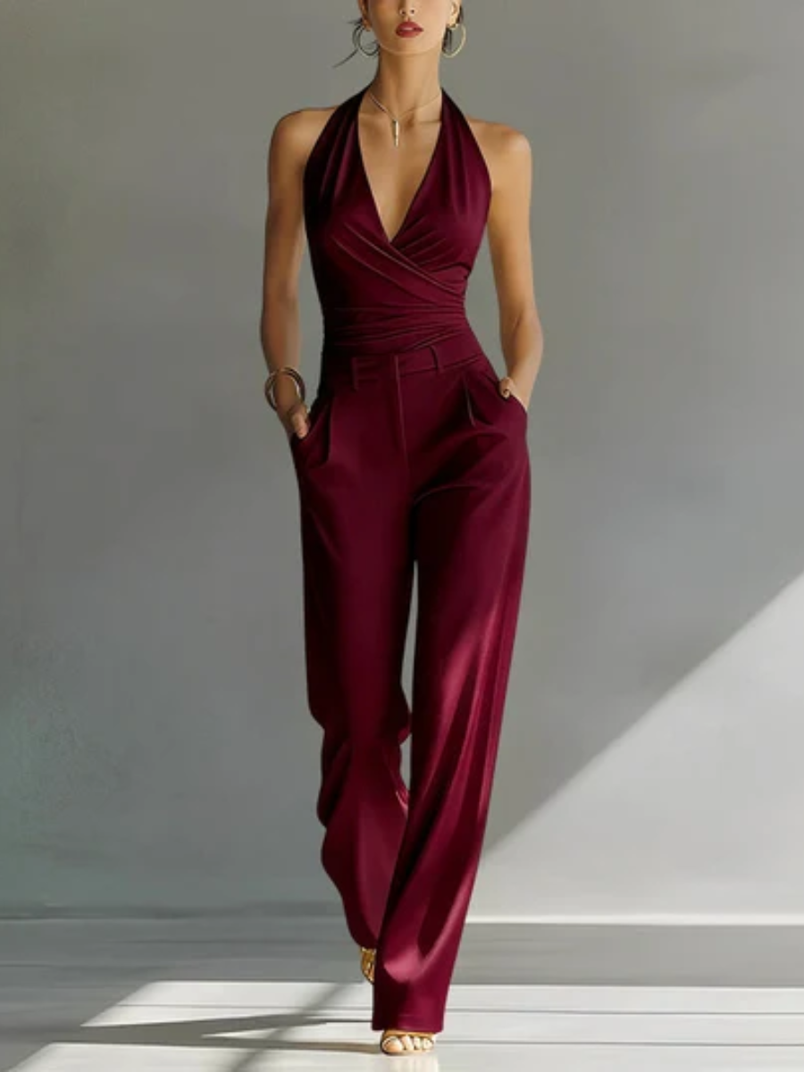 Harriett™ | Flattering Halter-Neck Jumpsuit