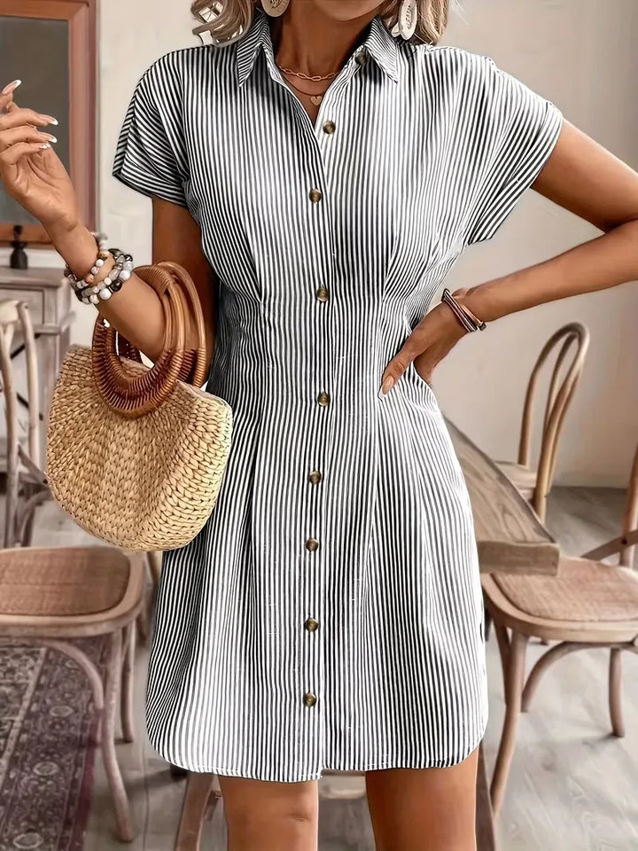 Shirt Dress with Short Sleeves