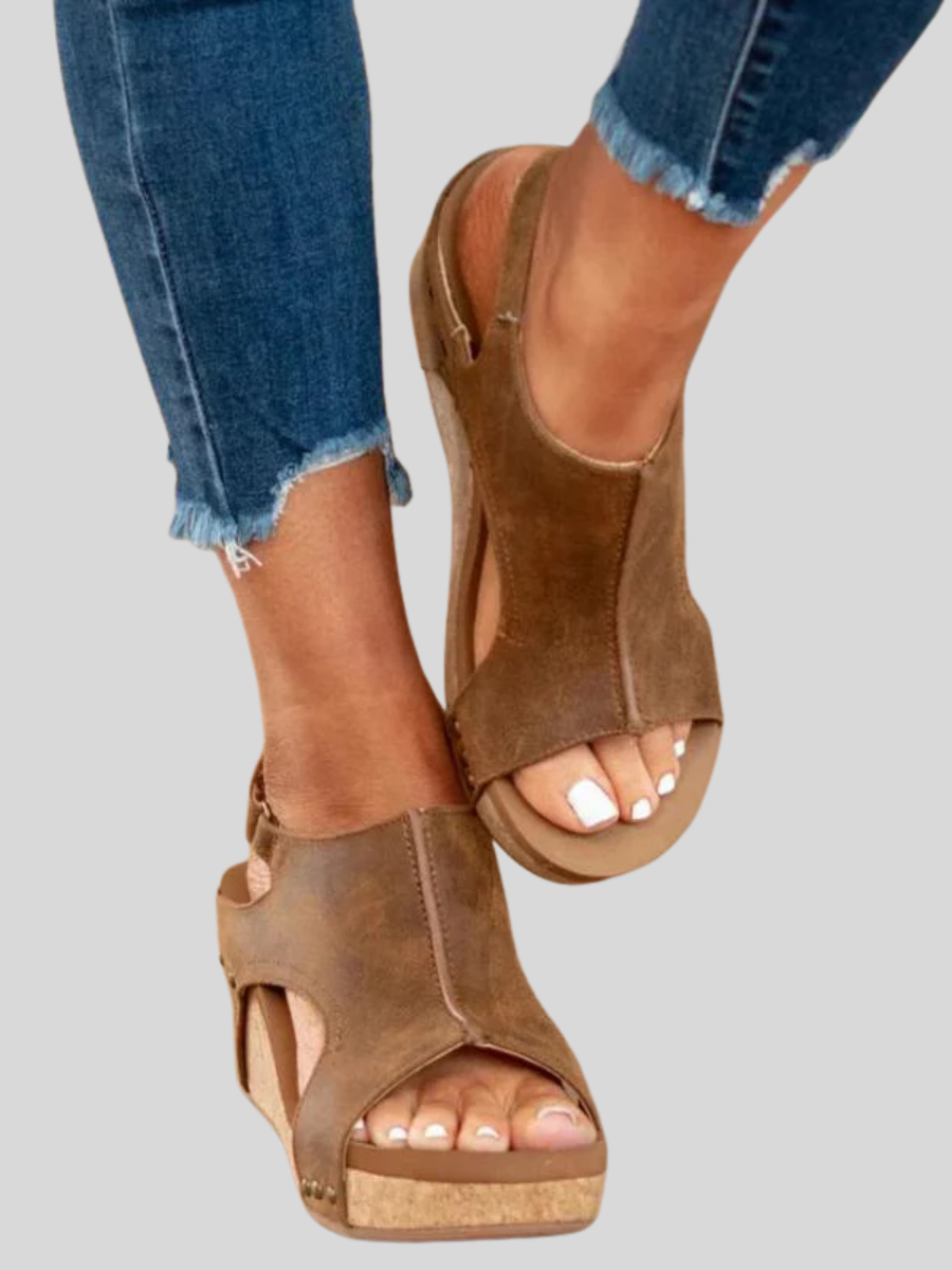 Lumina™ | Stylish Summer Platform Leather Sandals