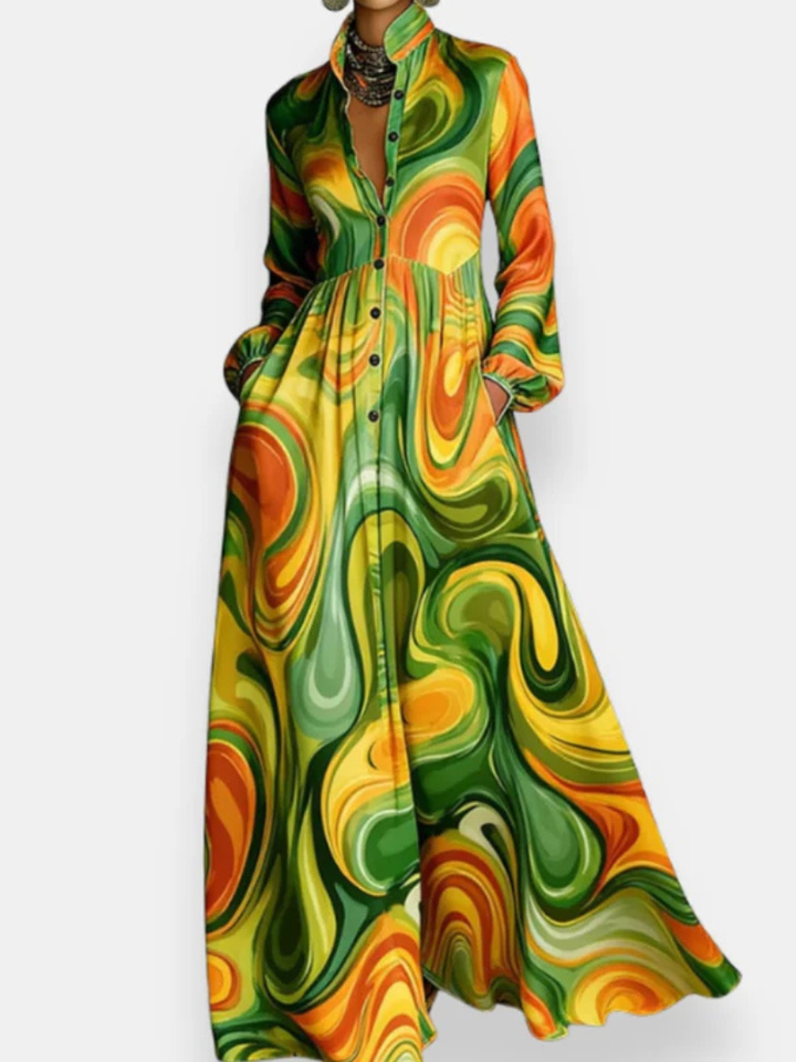 Fiorina™ | Floral Printed Shirt Dress