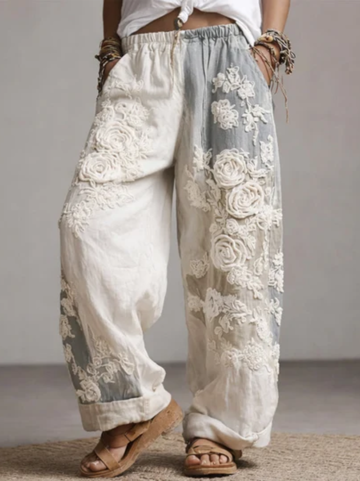 Denae™ | Embroidered Wide-Leg Everyday Pants
