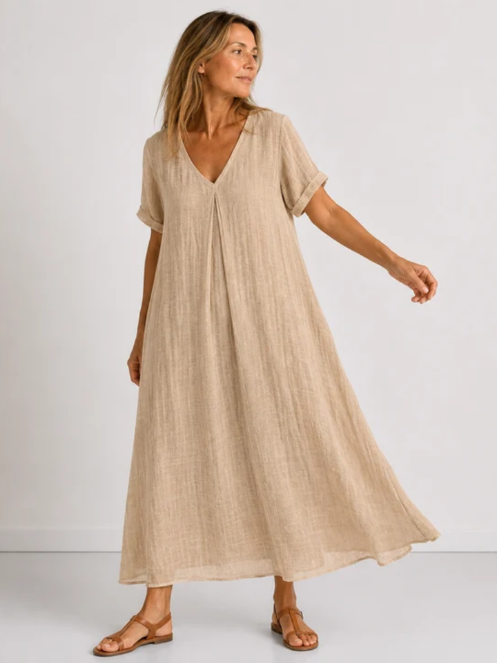 Viola | Relaxed V-Neck Maxi Dress