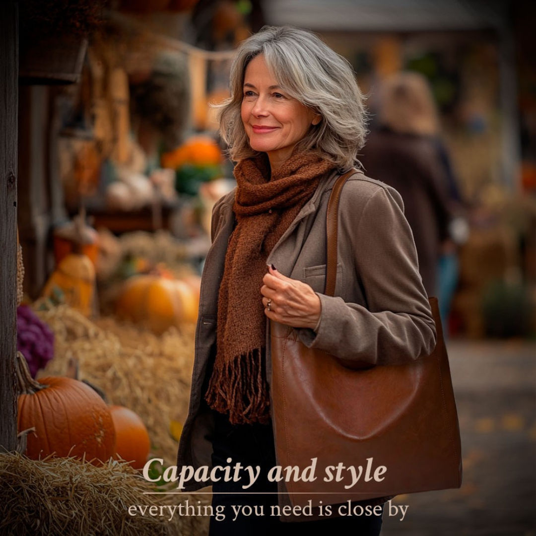 Lorena's Contemporary Elegance | Trendy Leather Handbag