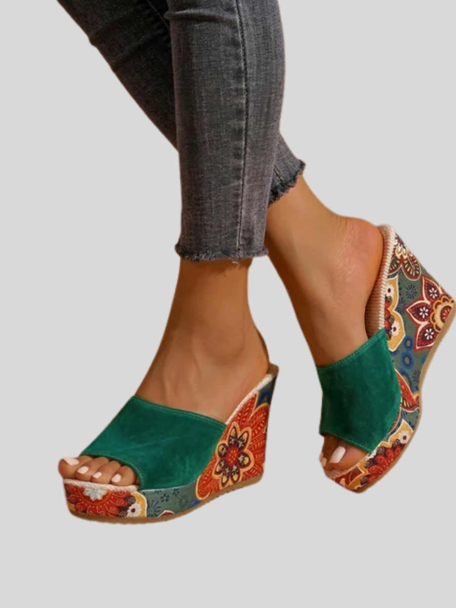Addie™ | Stylish Bohemian Printed Wedge Sandals