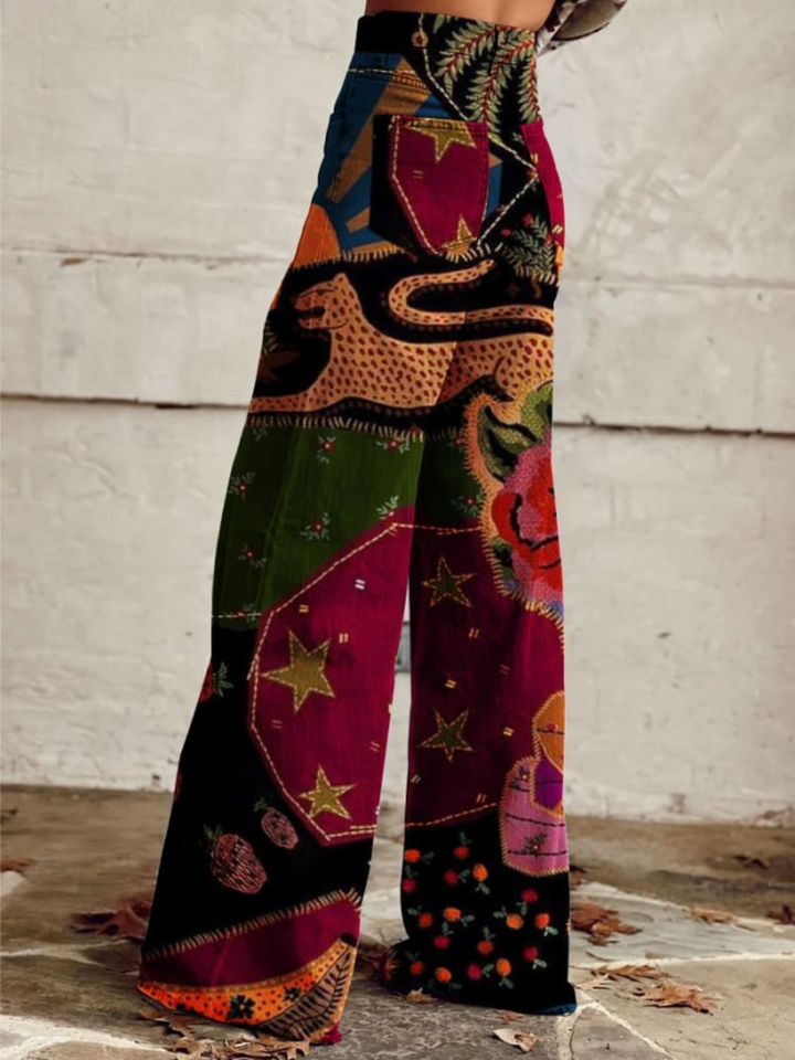 Tahlia | Bohemian Midnight Garden Trousers