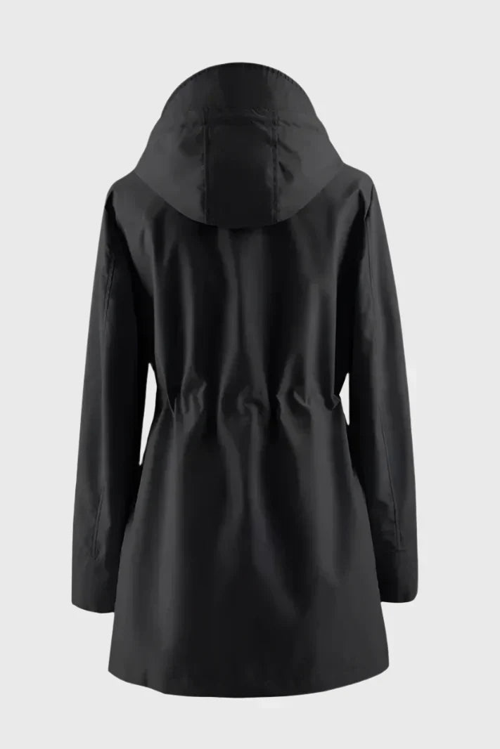 Doemi Fitted Silhouette Long Sleeve Raincoat