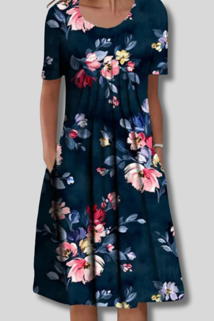 Margaret™ | Vintage Floral Art Print Dress