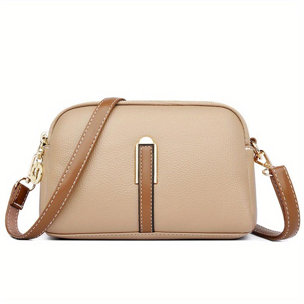 Litchi-Embossed Mila Crossbody Bag