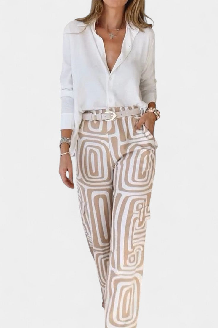 Calla Lightweight Two-Piece Set with Tailored Collar