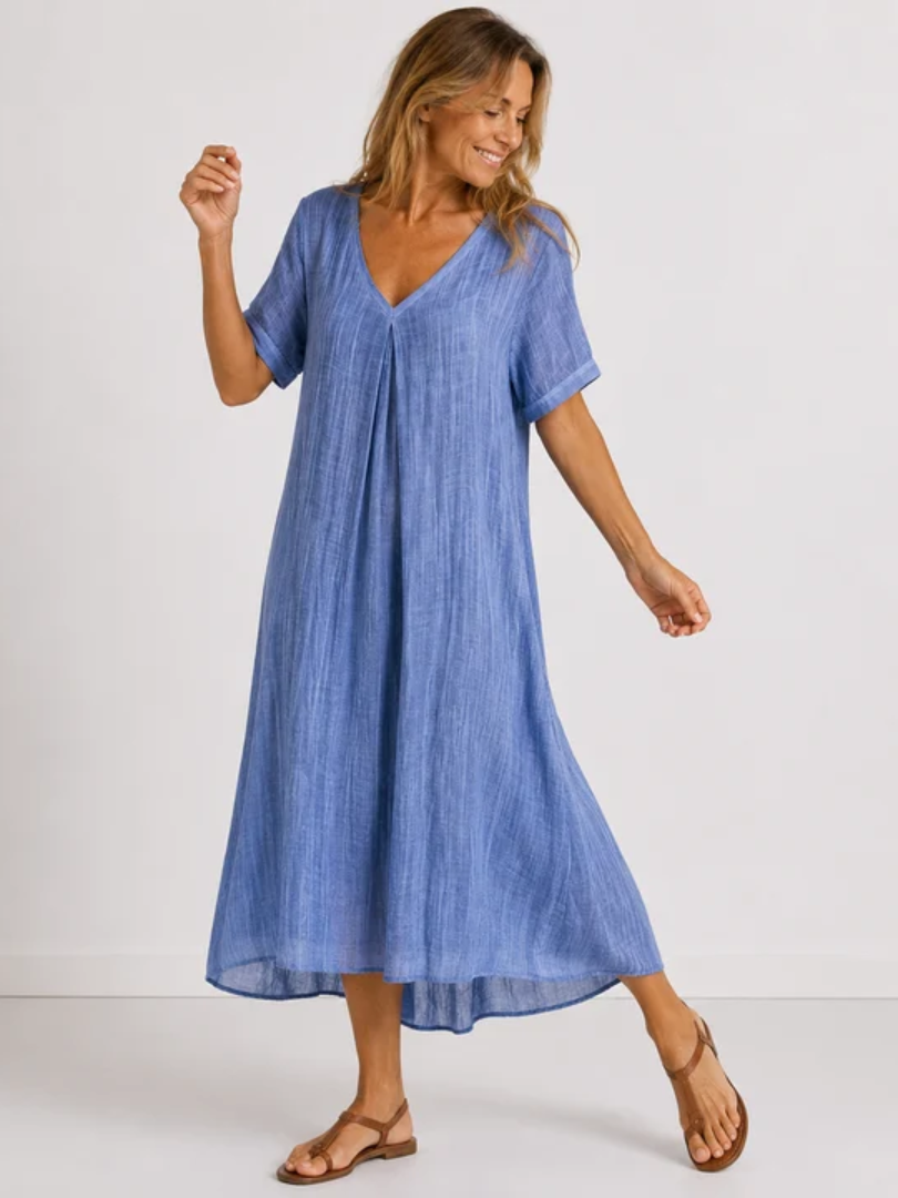 Viola | Relaxed V-Neck Maxi Dress