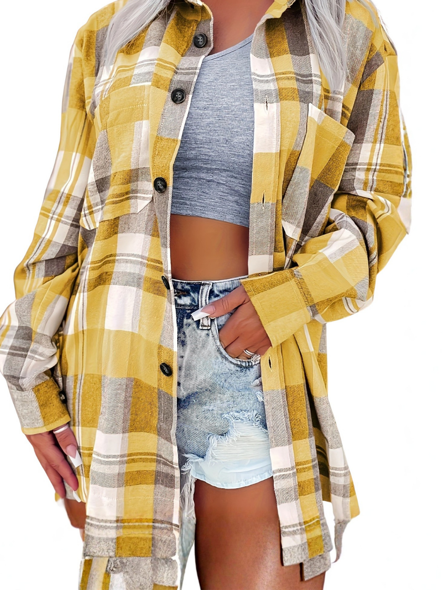 Magda™ | Casual Everyday Oversized Plaid Shirt