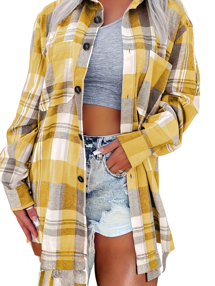 Magda™ | Casual Everyday Oversized Plaid Shirt