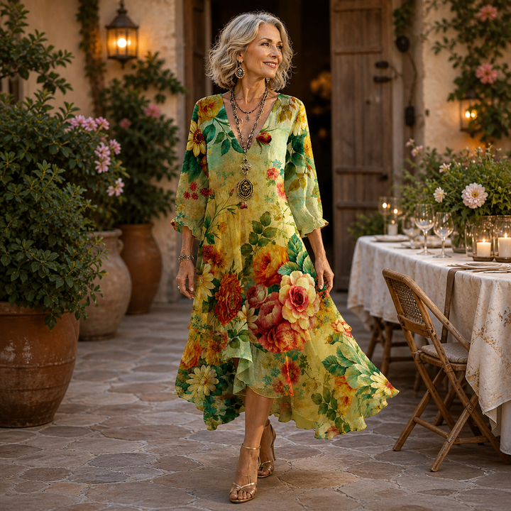 Janessa™ | Effortless Floral Midi Dress