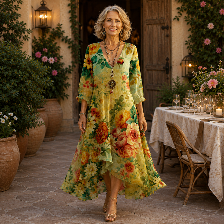 Janessa™ | Effortless Floral Midi Dress
