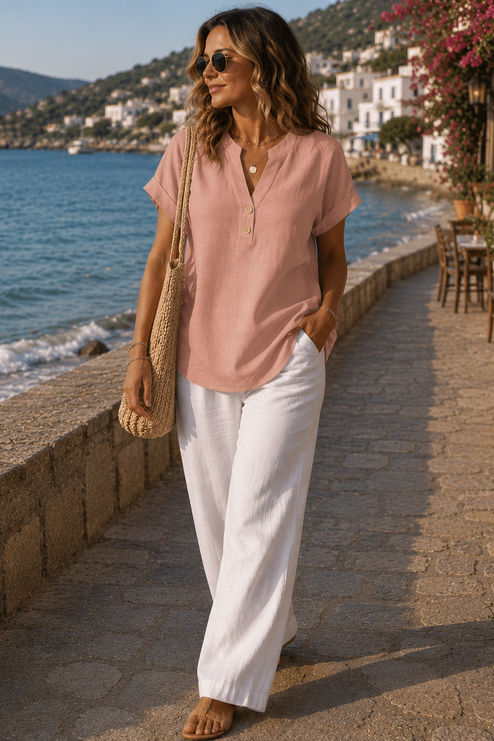 Breathable Button Detail Shirts