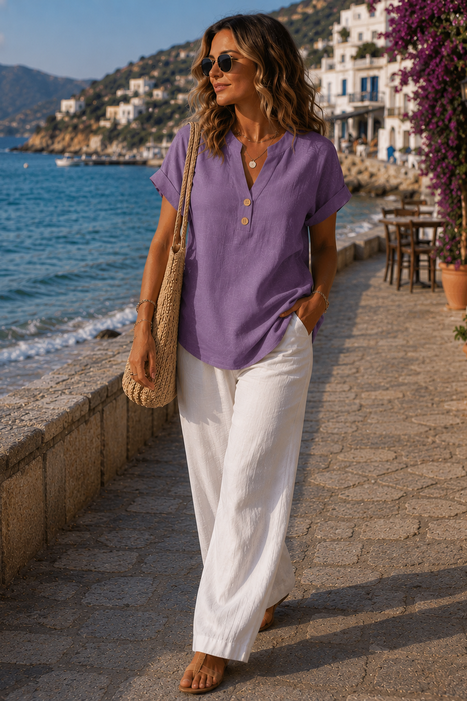 Breathable Button Detail Shirts