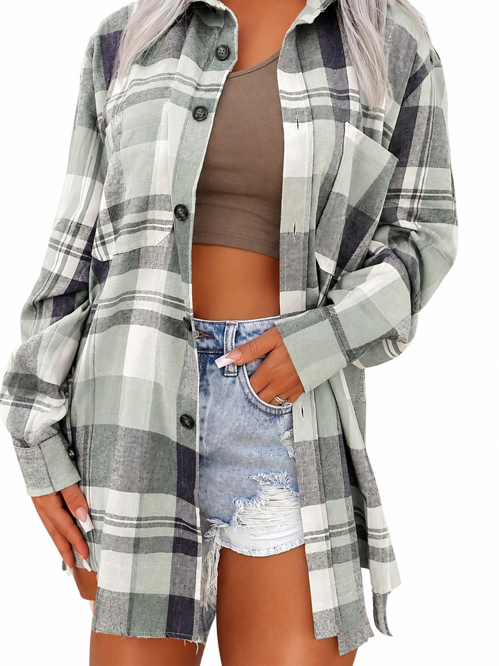 Magda™ | Casual Everyday Oversized Plaid Shirt