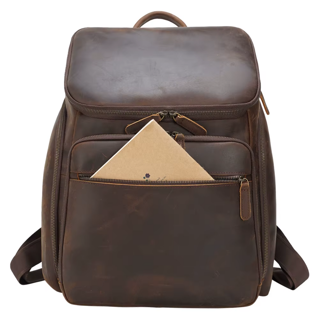Nicholas - Classic Leather Laptop Backpack for Men