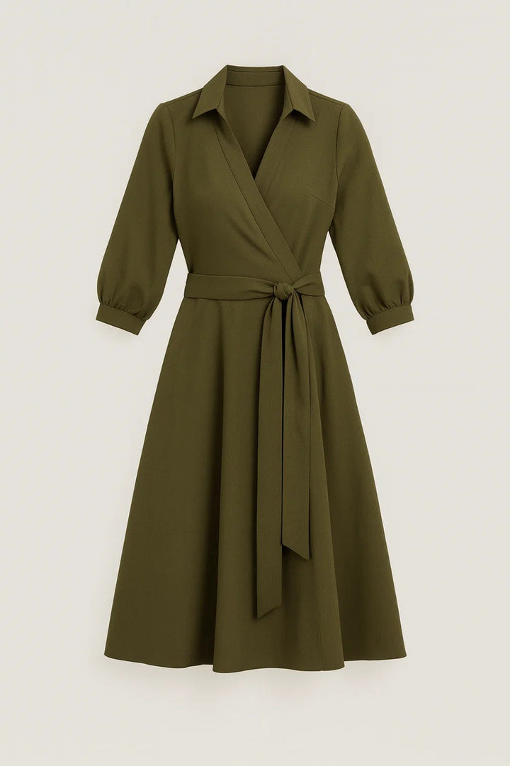 Valentina™ | Women's Wrap Style Midi Dress