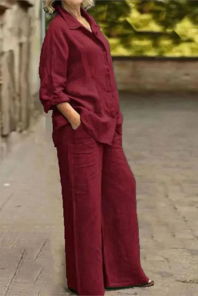 Wide Leg Matching Outfit Sets