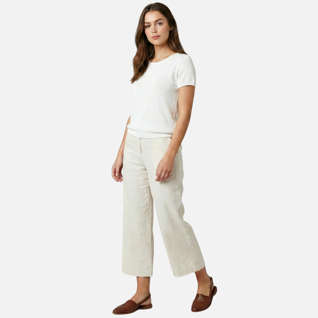 Women's Slingback Flats with Braided Design and Adjustable Strap