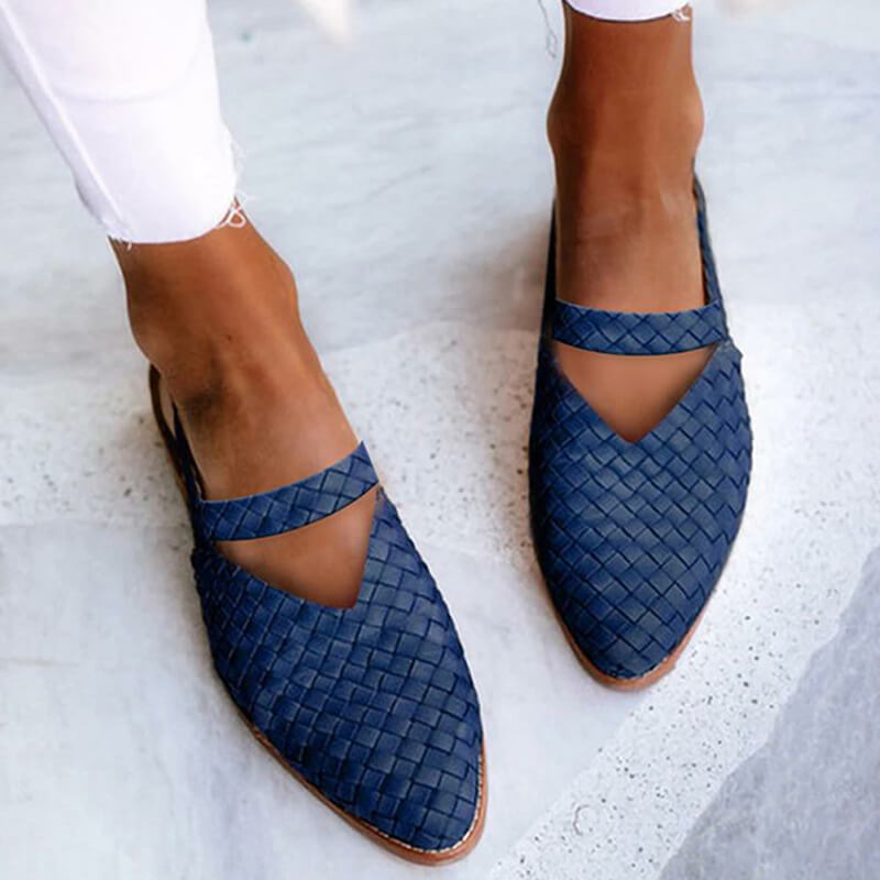 Women's Braided Slip-Ons With Pointed Toe And Comfortable Fit