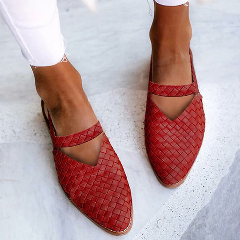 Women's Braided Slip-Ons With Pointed Toe And Comfortable Fit